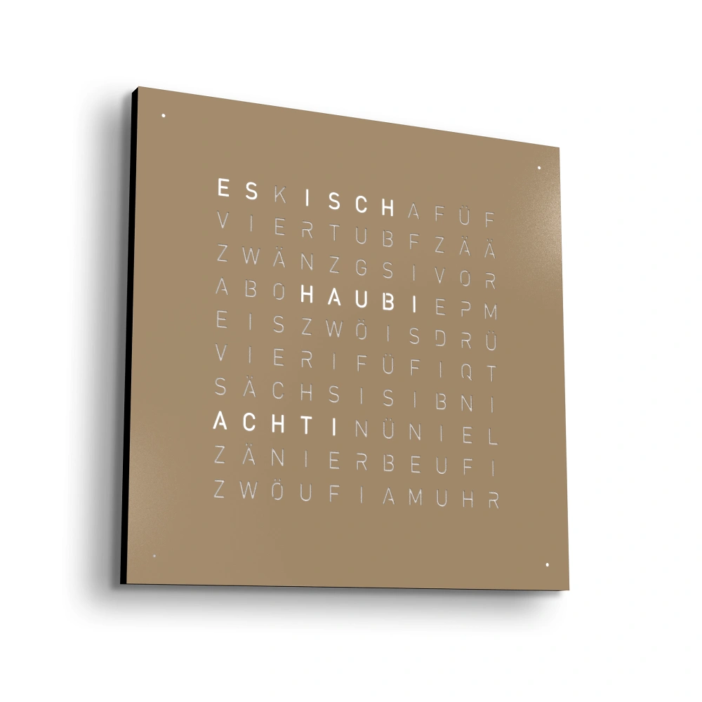 QLOCKTWO EARTH 45 | Hazelnut
