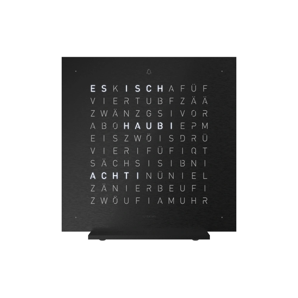 QLOCKTWO FRONTCOVER EARTH 13.5 | Deep Black