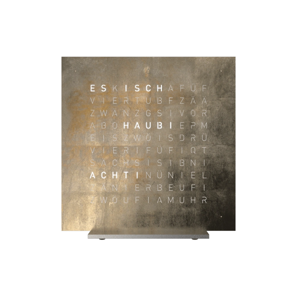 QLOCKTWO EARTH 13.5 | Silver & Gold