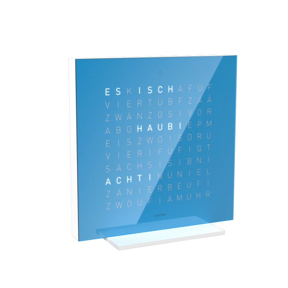 QLOCKTWO EARTH 13.5 PURE | Blue Candy