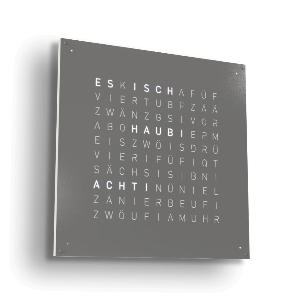 QLOCKTWO EARTH 90 | Grey Pepper