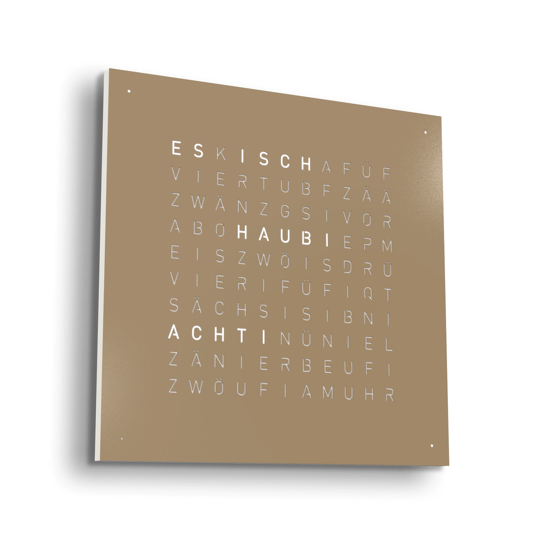 QLOCKTWO EARTH 45 | Hazelnut