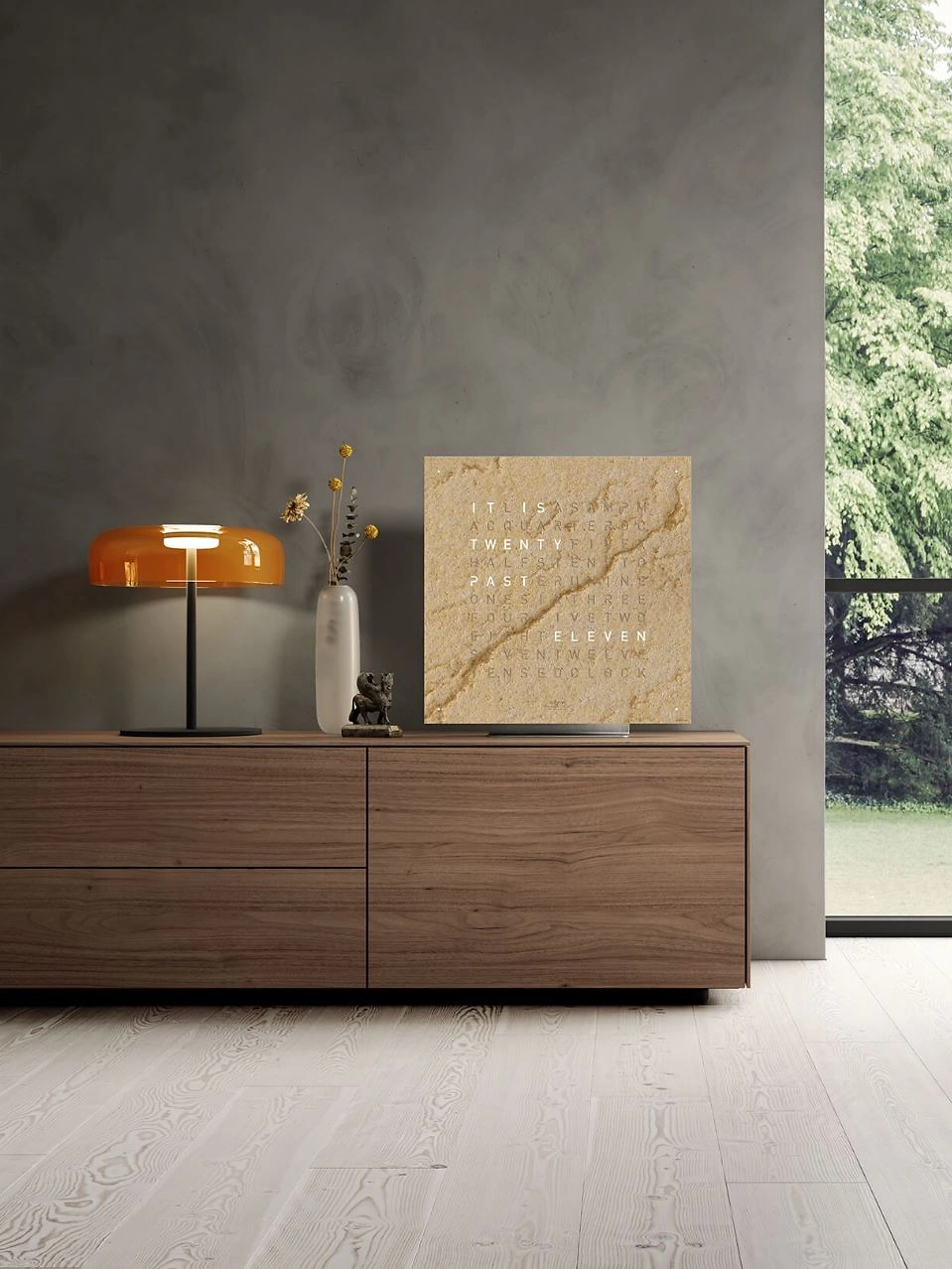 QLOCKTWO FRONTCOVER EARTH 13.5 | Deep Black