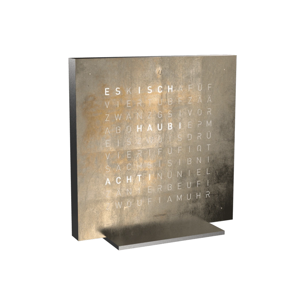 QLOCKTWO EARTH 13.5 | Silver & Gold