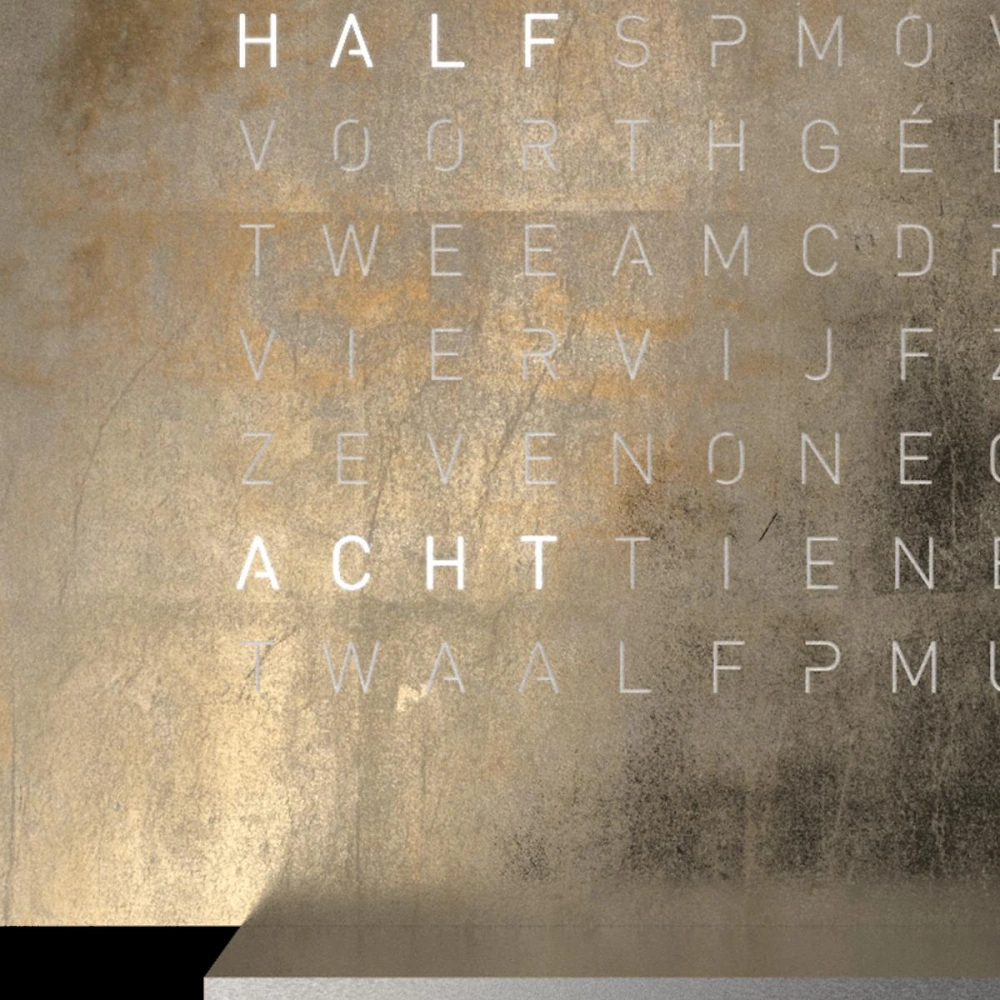 QLOCKTWO EARTH 13.5 | Silver & Gold