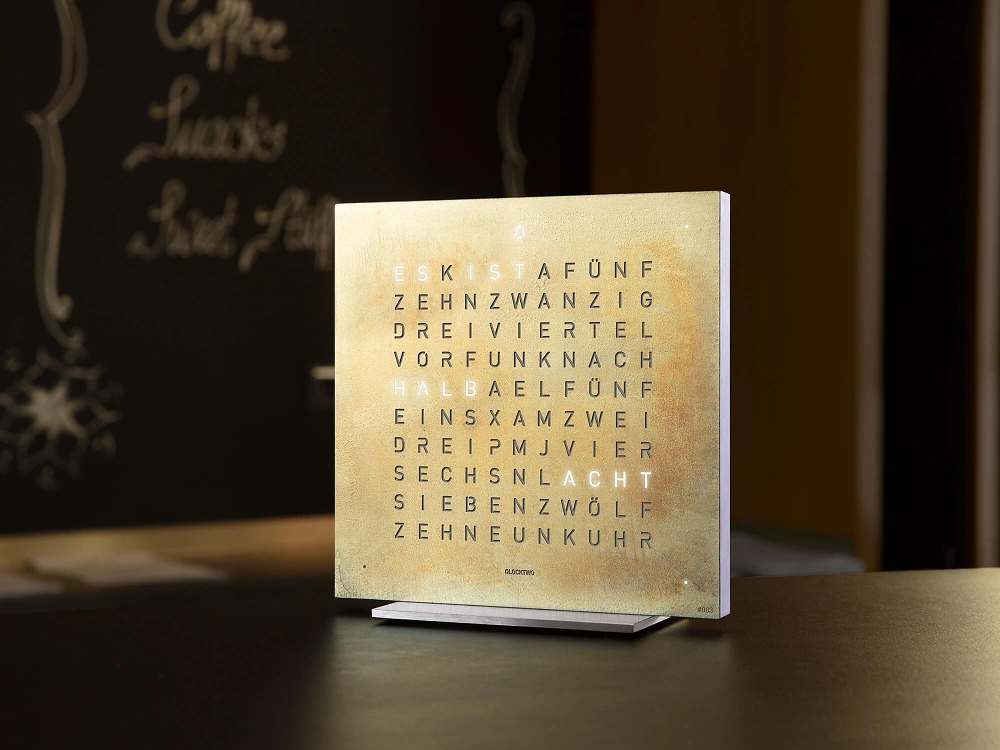 QLOCKTWO EARTH 13.5 | Silver & Gold