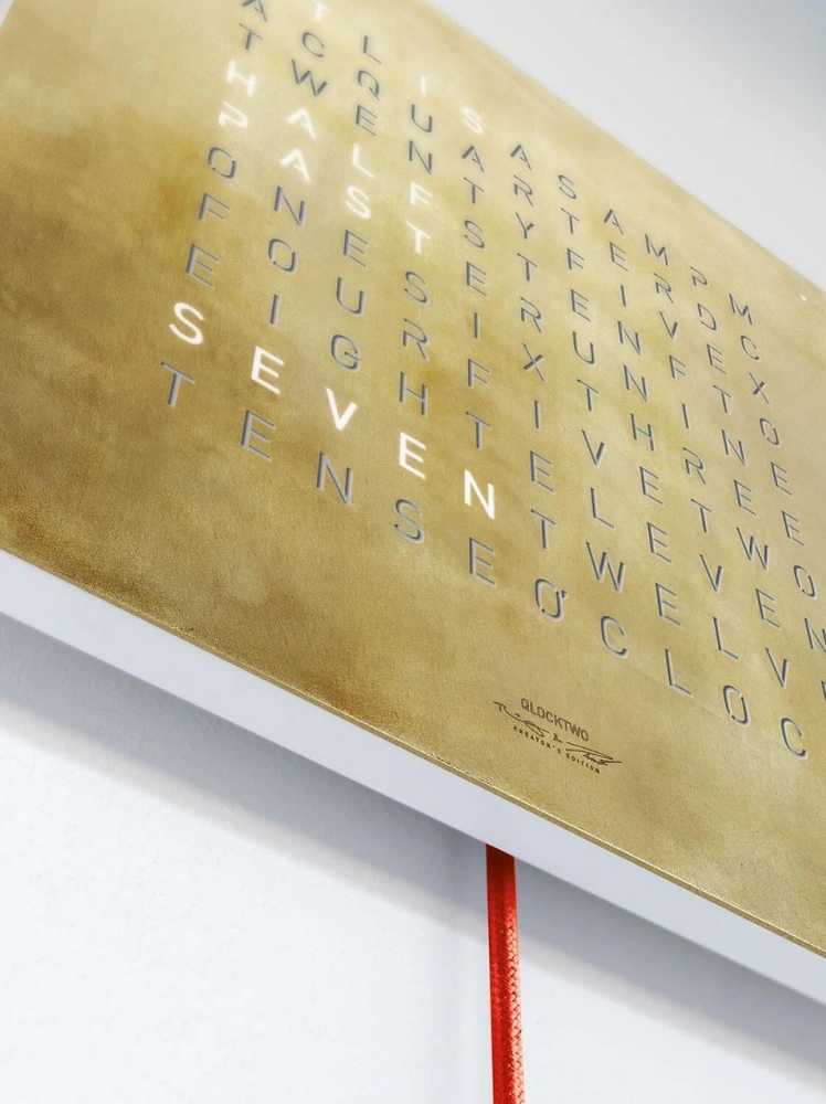 QLOCKTWO EARTH 45 | Silver & Gold