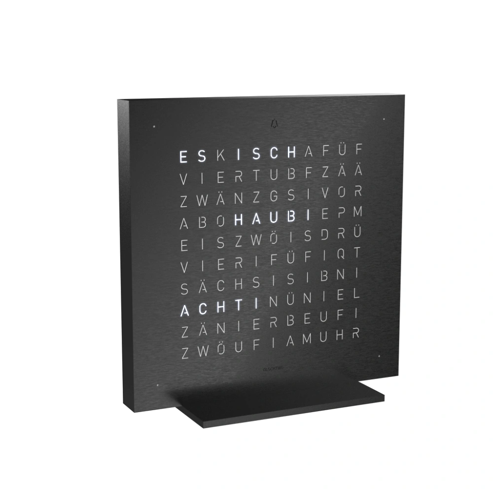QLOCKTWO FRONTCOVER EARTH 13.5 | Deep Black