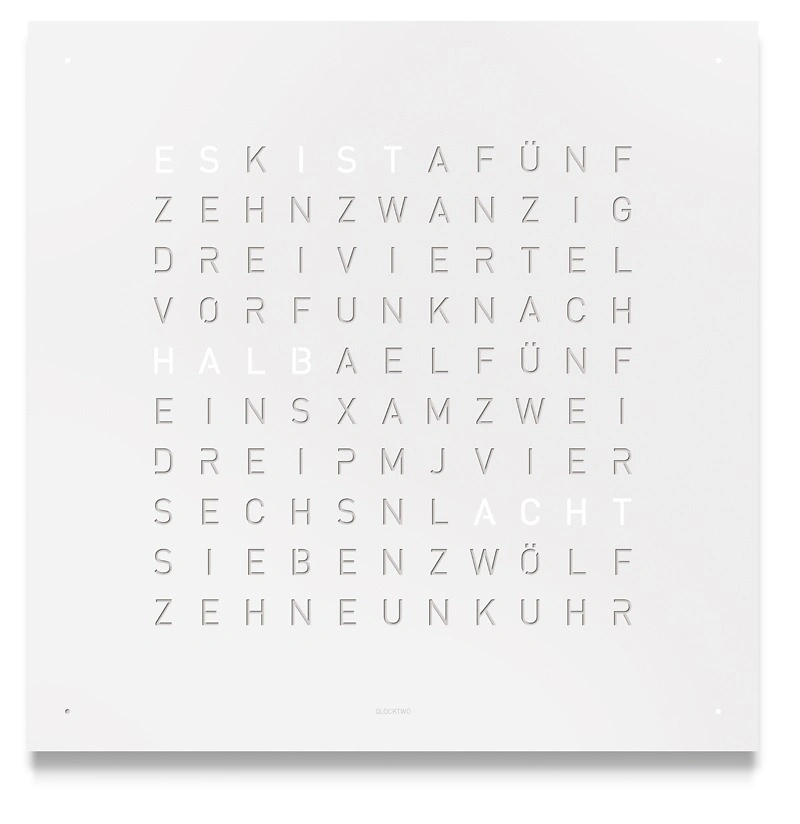 QLOCKTWO EARTH 45 | White Pepper