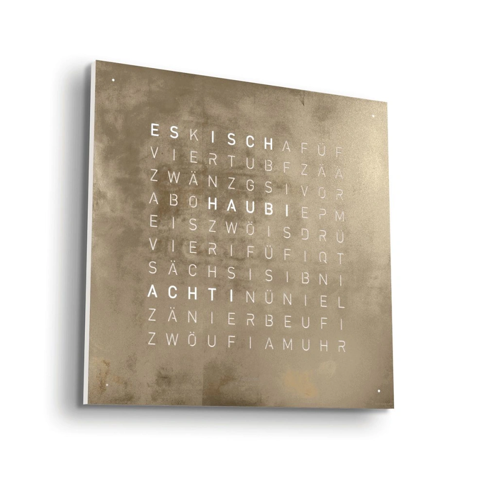 QLOCKTWO EARTH 45 | Silver & Gold