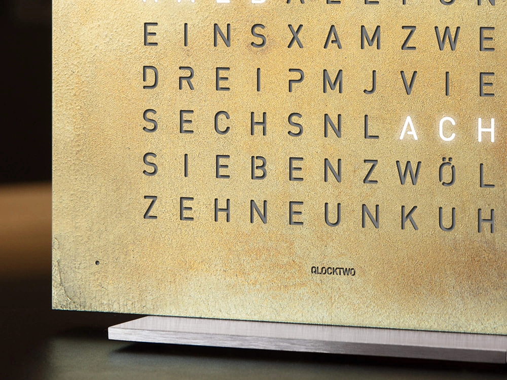 QLOCKTWO EARTH 13.5 | Silver & Gold