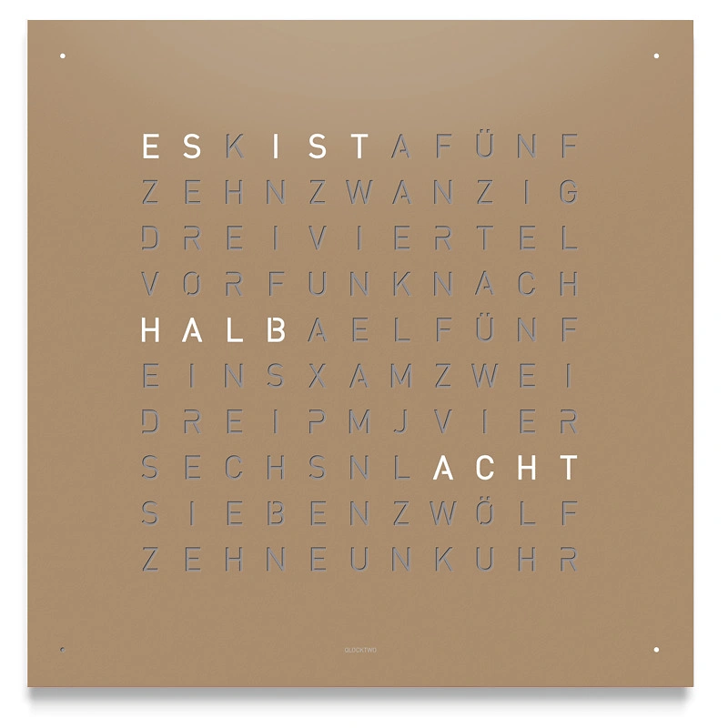 QLOCKTWO EARTH 45 | Hazelnut