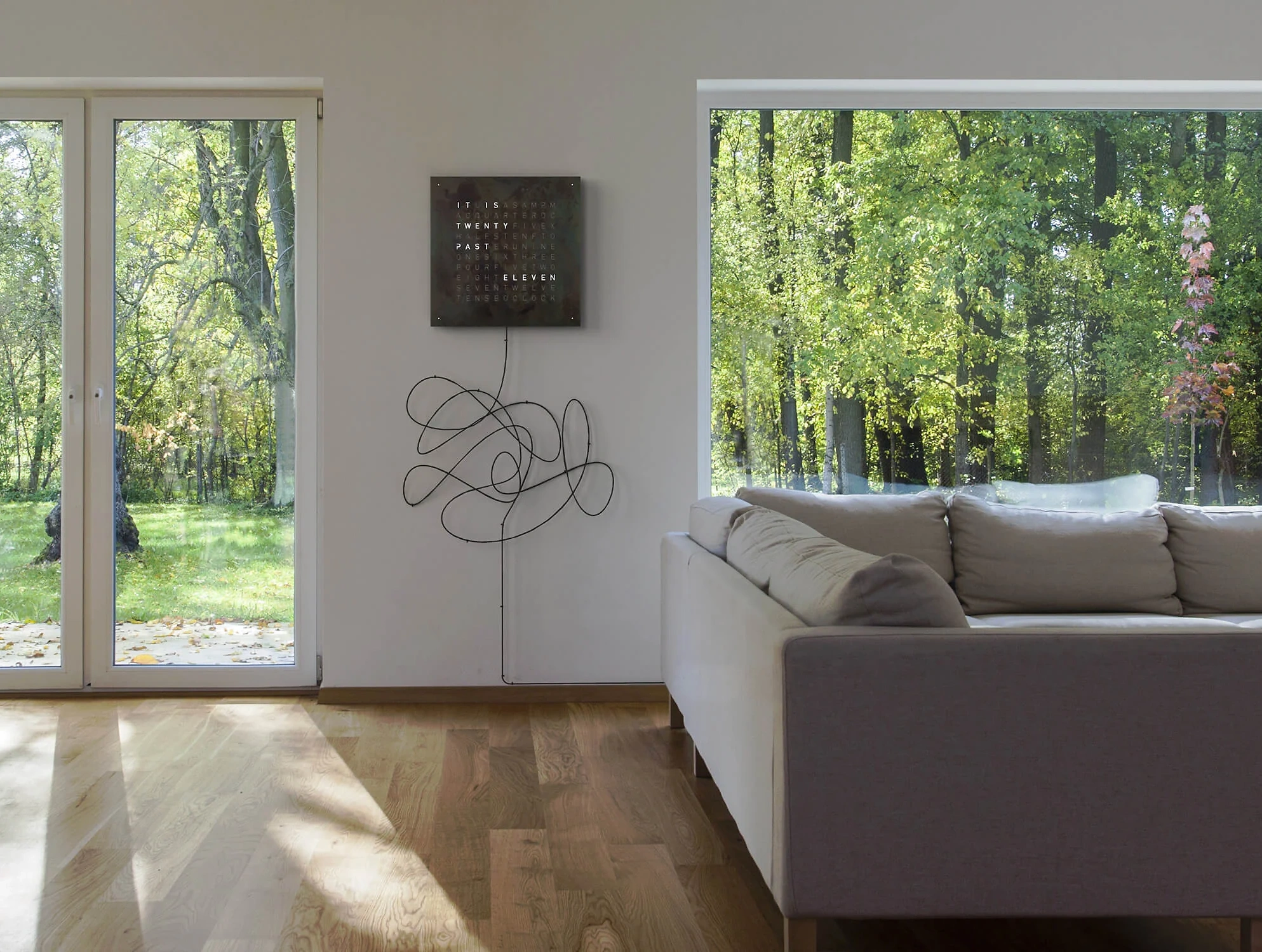 QLOCKTWO EARTH 45 | Raw Iron