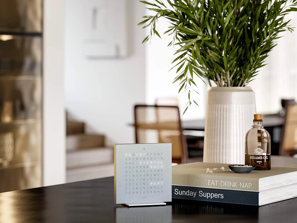 QLOCKTWO EARTH 13.5 | Full Metal