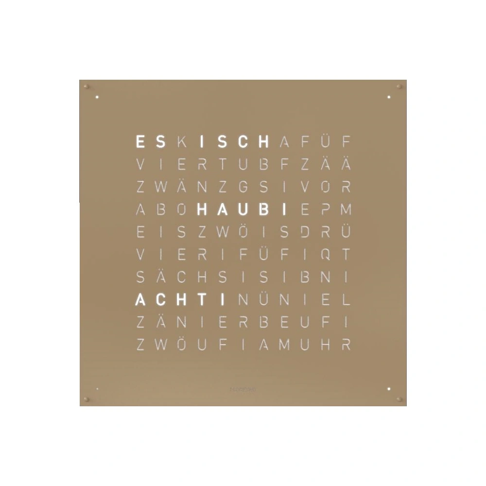 QLOCKTWO EARTH 90 | Hazelnut